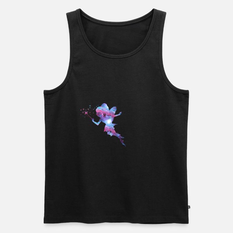 Fée silhouette bonne fée fée cadeau conte de fées - Débardeur bio Premium Homme - noir
