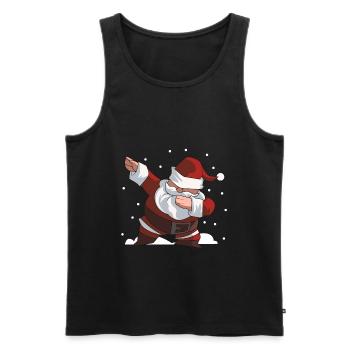 Dabbing Santa Claus dab - Men's Premium Organic Tank Top - black - Front - Michal (187cm)