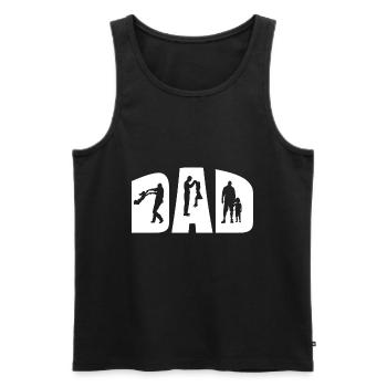 Father and Daughter Dad 2021 Father's Day Gift - Men's Premium Organic Tank Top - black - Front - AI Model Male 178 light (178cm)