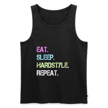 Rave techno hardstyle - Débardeur bio Premium Homme - noir - Devant - AI Model Male 178 light (178cm)