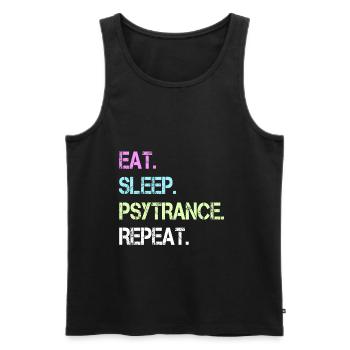 Psytrance Goa Trance - Männer Premium Bio Tank Top - Schwarz - Vorne - Michal (187cm)