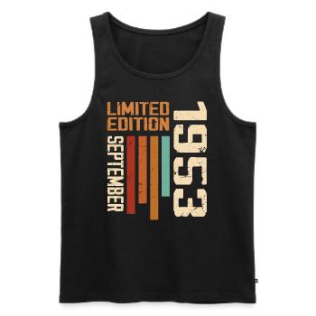 September 1953 Originelle Geschenkidee zum Geburtstag - Männer Premium Bio Tank Top - Schwarz - Vorne - Michal (187cm)