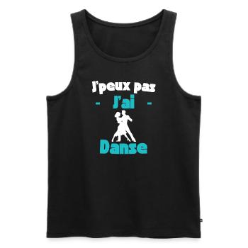J'peux pas j'ai danse - Débardeur bio Premium Homme - noir - Devant - AI Model Male 178 light (178cm)