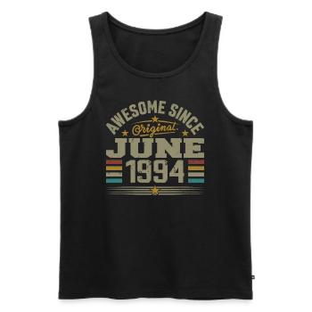 Juni 1994 Geburtstagsgeschenk Juni 1994 Juni - Männer Premium Bio Tank Top - Schwarz - Vorne - Michal (187cm)