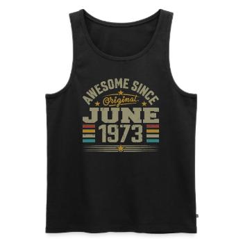 Juni 1973 Geburtstagsgeschenk Juni 1973 Juni - Männer Premium Bio Tank Top - Schwarz - Vorne - AI Model Male 178 light (178cm)
