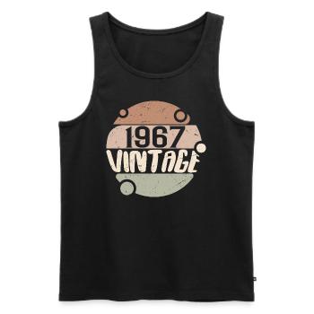 Jahrgang 1967 Retro Geschenke 1967 Jahrgang 1967 - Männer Premium Bio Tank Top - Schwarz - Vorne - AI Model Male 178 light (178cm)