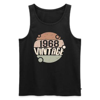 Vintage 1968 Cadeaux rétro 1968 millésime 1968 - Débardeur bio Premium Homme - noir - Devant - Michal (187cm)