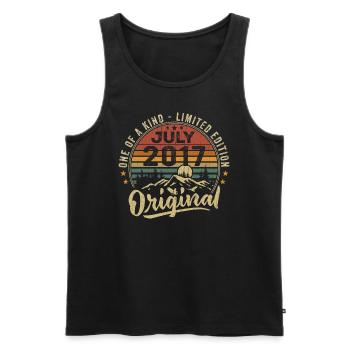 July 2017 Original 2017 July 2017 Gift - Men's Premium Organic Tank Top - black - Front - AI Model Male 178 light (178cm)
