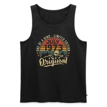 Juli 1973 Original 1973 Juli 1973 Geschenk - Männer Premium Bio Tank Top - Schwarz - Vorne - AI Model Male 178 light (178cm)