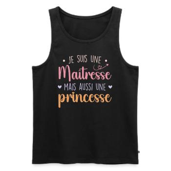 Mistress and Princess - Formidable Mistress - Men's Premium Organic Tank Top - black - Front - AI Model Male 178 light (178cm)