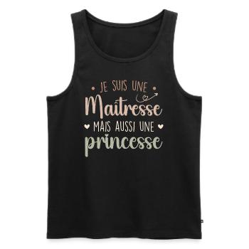 Maîtresse et princesse - Maîtresse Formidable - Débardeur bio Premium Homme - noir - Devant - AI Model Male 178 light (178cm)