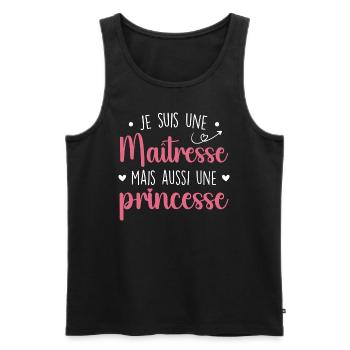 Mistress and Princess - Formidable Mistress - Men's Premium Organic Tank Top - black - Front - AI Model Male 178 light (178cm)