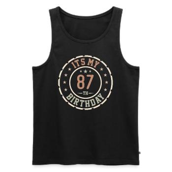 Es ist mein 87. Geburtstagsgeschenk 87 Jahre - Männer Premium Bio Tank Top - Schwarz - Vorne - AI Model Male 178 light (178cm)