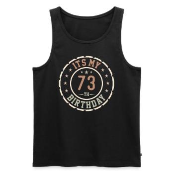 Es ist mein 73. Geburtstagsgeschenk 73 Jahre - Männer Premium Bio Tank Top - Schwarz - Vorne - Michal (187cm)