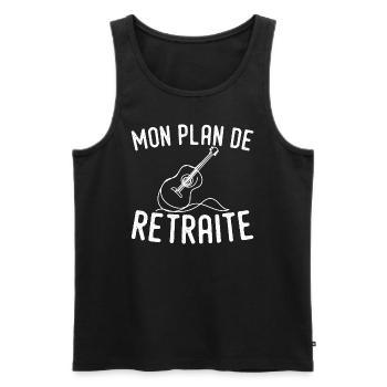 My Guitar Retirement Plan - Guitar Gift - Men's Premium Organic Tank Top - black - Front - Michal (187cm)