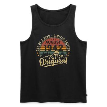 August 1942 Birthday Gift 1942 Legends August - Men's Premium Organic Tank Top - black - Front - Michal (187cm)