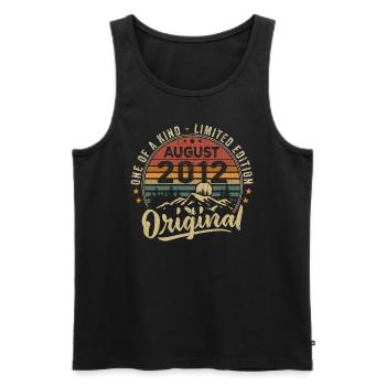 August 2012 Birthday Gift 2012 Legends August - Men's Premium Organic Tank Top - black - Front - AI Model Male 178 light (178cm)