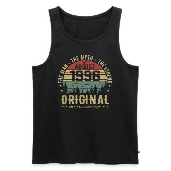 Legend Since Aug 1996 Birthday Gift 1996 - Men's Premium Organic Tank Top - black - Front - Michal (187cm)