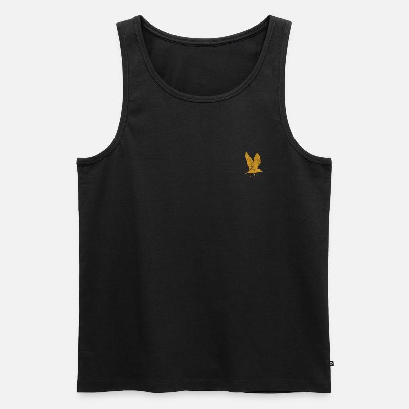 Golden Seagull - Männer Premium Bio Tank Top - Schwarz