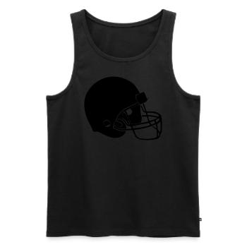 football helm - Männer Premium Bio Tank Top - Schwarz - Vorne - Michal (187cm)