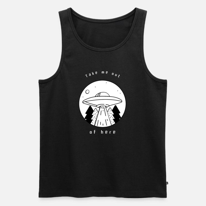 Ufo Alien Fantasy Geschenk Geschenkidee - Männer Premium Bio Tank Top - Schwarz