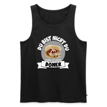 DU BIST NICHT DU OHNE DÖNER - Männer Premium Bio Tank Top - Schwarz - Vorne - AI Model Male 178 light (178cm)