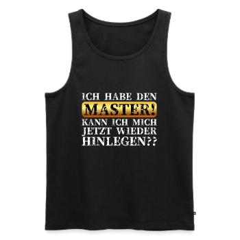 ICH HABE DEN MASTER! - Männer Premium Bio Tank Top - Schwarz - Vorne - AI Model Male 178 light (178cm)