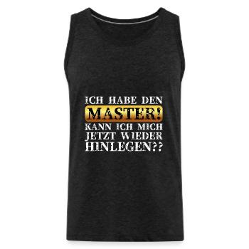 J'ai le maître! - Débardeur bio Premium Homme - charbon - Devant - Alexander (188cm)