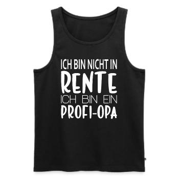 PROFI-OPA - Männer Premium Bio Tank Top - Schwarz - Vorne - Michal (187cm)