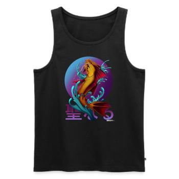 Asia Fish Demon de M. DiSzy - Débardeur bio Premium Homme - noir - Devant - Michal (187cm)