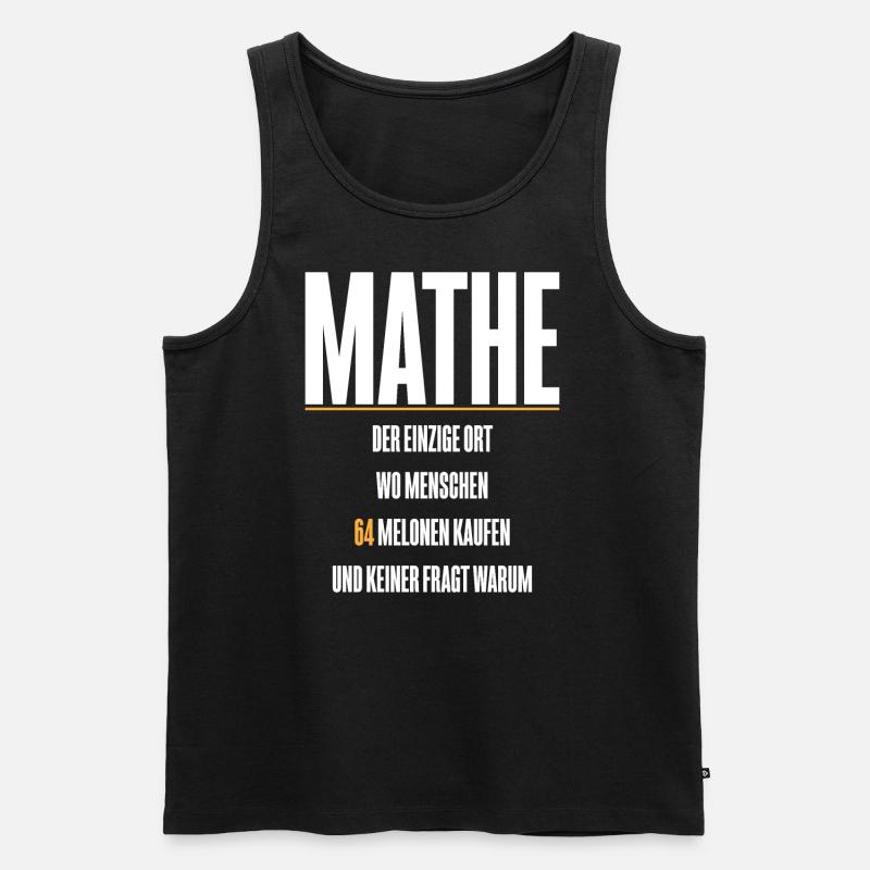 MATHE - Männer Premium Bio Tank Top - Schwarz