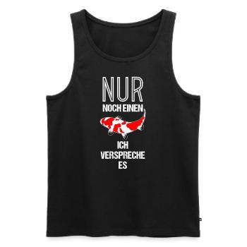 NUR NOCH EINEN KOI ICH VERSPRECHE ES - Männer Premium Bio Tank Top - Schwarz - Vorne - Michal (187cm)