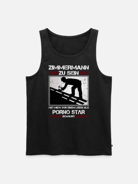 ZIMMERMANN ZU SEIN.... - Männer Premium Bio Tank Top - Schwarz