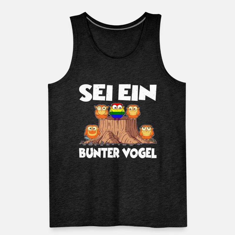 SEI EIN BUNTER VOGEL Männer Premium Bio Tank Top
