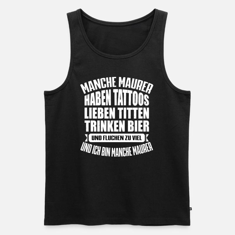 MANCHE MAURER.... - Männer Premium Bio Tank Top - Schwarz