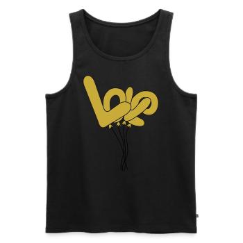 Luftballon Love - Männer Premium Bio Tank Top - Schwarz - Vorne - AI Model Male 178 light (178cm)
