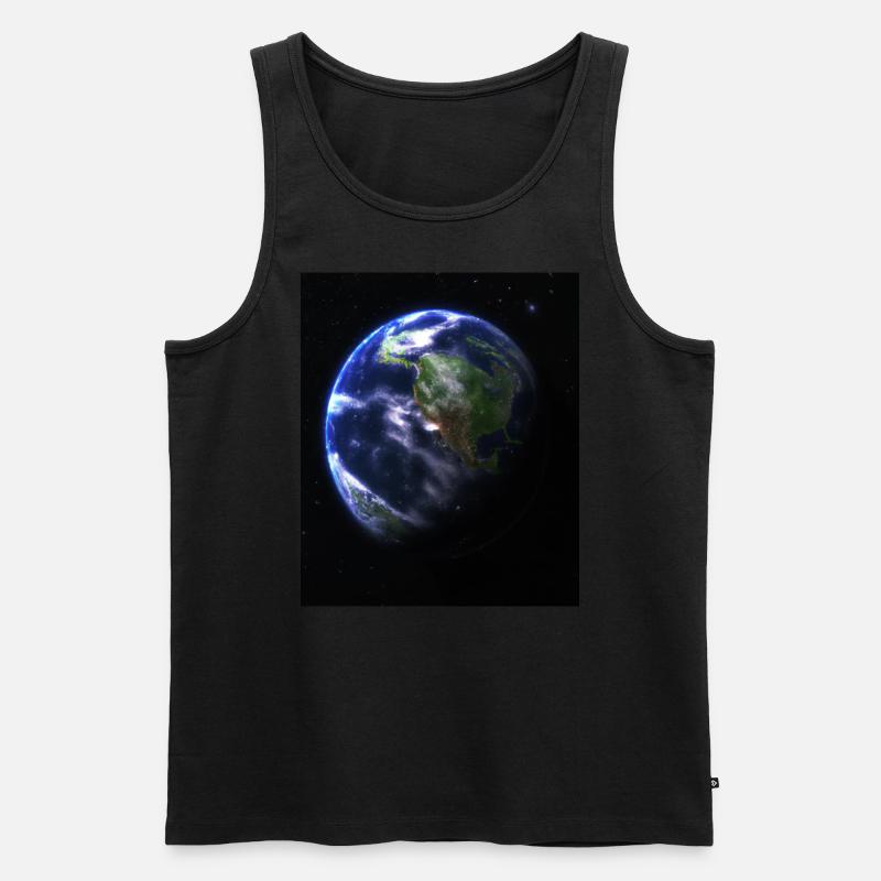 Erde - Männer Premium Bio Tank Top - Schwarz