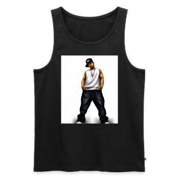 Hip Hopper Rapper - Männer Premium Bio Tank Top - Schwarz - Vorne - AI Model Male 178 light (178cm)