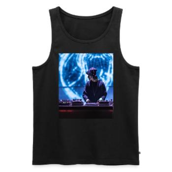 DJ Festival - Männer Premium Bio Tank Top - Schwarz - Vorne - Michal (187cm)