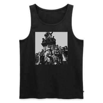 Punkrock - Männer Premium Bio Tank Top - Schwarz - Vorne - AI Model Male 178 light (178cm)