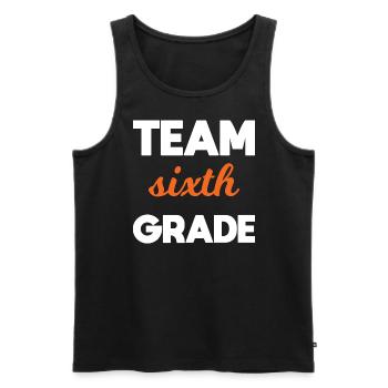Team 6. Klasse endlich in der 6. Klasse Schule - Männer Premium Bio Tank Top - Schwarz - Vorne - AI Model Male 178 light (178cm)