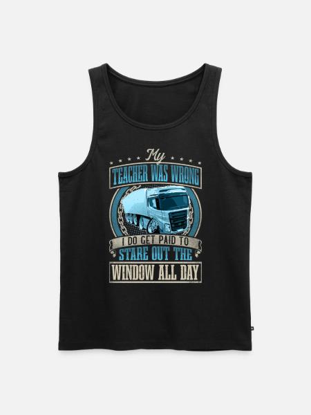 Truck Driver - Men's Premium Organic Tank Top - black