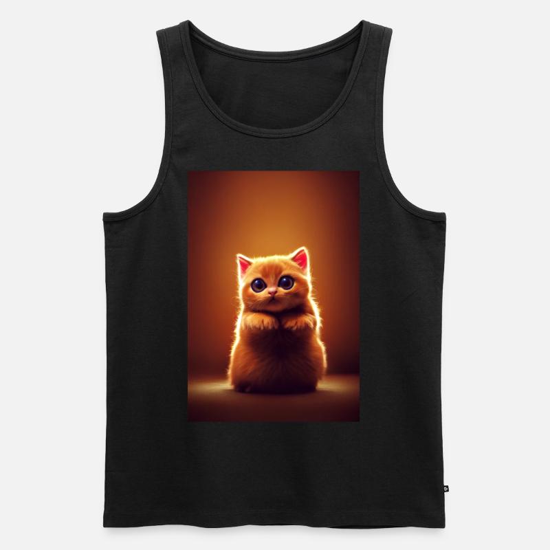 super cute cat - Männer Premium Bio Tank Top - undefined