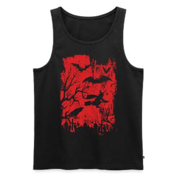 Halloween - Débardeur bio Premium Homme - noir - Devant - Michal (187cm)