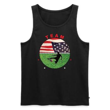 Soccer Soccer Team USA America - Men's Premium Organic Tank Top - black - Front - Michal (187cm)