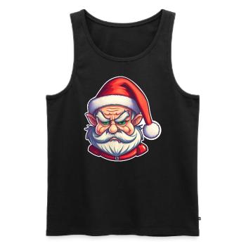 Père Noël, Bad Santa, tenue - Débardeur bio Premium Homme - noir - Devant - AI Model Male 178 light (178cm)