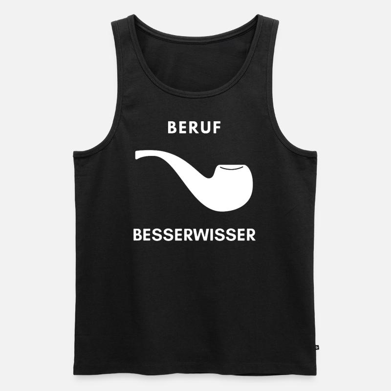 Beruf Besserwisser - Männer Premium Bio Tank Top - Schwarz