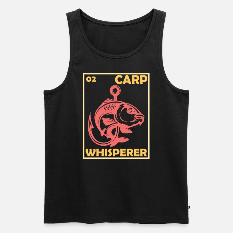 Carp Whisperer- Karpfen Flüsterer - Männer Premium Bio Tank Top - Schwarz