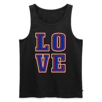 Love Blue-Liebe. Amore - Valentinstag - Männer Premium Bio Tank Top - Schwarz - Vorne - AI Model Male 178 light (178cm)