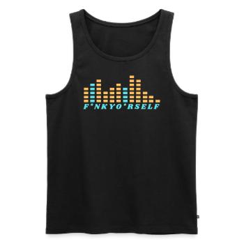 Funkyourself - Männer Premium Bio Tank Top - Schwarz - Vorne - Michal (187cm)